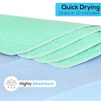 SIMPLI-MAGIC Washable Underpads, 34x 36 (Pack of 4) - Heavy Absorbency Reusable Bedwetting Incontinence Pads for Kids,Adults,Elderly,andPets - Waterproof Protective Pad for Bed,Couch,Sofa,Floor