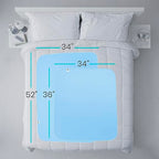 Vive Bed Pads for Incontinence Washable, Bed Wetting Protection for Adults & Elderly - Waterproof Reusable Underpads for Mattress, Women, Men, Kids, Pets (Blue, 34" x 52")