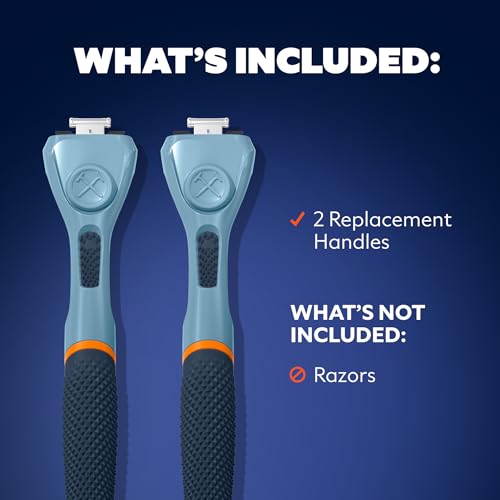 Dollar Shave Club | Razor Handle (2 Pack) Blue | Replacement Razor Blade Handles
