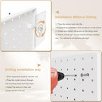 FZK Peg Board,36pcs Pegboard Kit, Includes 4 White Pegboard and Pegboard Accessories,Plastic Pegboard,Pegboard with Hooks,Pegboard Wall Organizer for Office, Craft Room Peg Board Organizer