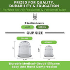 LURE Essentials Cupping Kit for Massage Therapy – Zen Cupping Set, Silicone Cupping Set, Massage Cups for Cellulite, Lymphatic Massage, Fascia (2 Cups)