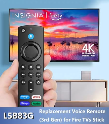 Voice Remote Replacement for FireStick 3rd Gen (L5B83G), Fit for Smart TV Stick/ 4K Max, 3rd Gen, 2nd Gen, Lite, Cube(1st Gen & 3nd Gen)