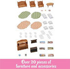 Calico Critters Comfy Living Room Set - Toy Dollhouse Furniture & Accessories Set for Ages 3+