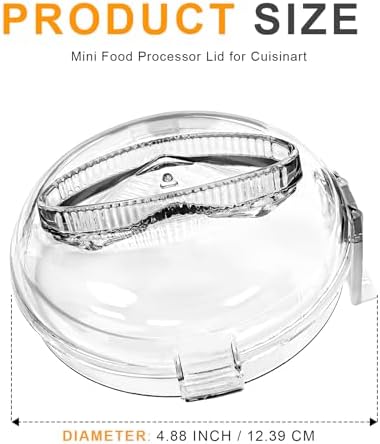 Mini Prep Plus Food Replacement Parts DLC-2AWBC-1 Replacement for Cuisinart Work Bowl Cover, DLC Food Processor 3 Cup Lid Fit for Cuisinart Only OEM Bowl DLC-2A, 1 Pcs