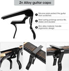 85PCS Guitar Accessories Kit, Include Acoustic Strings,Tuner,Capo,String Winder&Cutter,Picks,Bridge Pins,Nuts & Saddles,Finger Protector,Finger Picks,Fretboard Stickers for Guitar Players