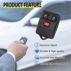 Keyless Entry Remote Key Fob Compatible with Ford F150 F250 F350 Escape Expedition Explorer Ranger, Lincoln, Mercury, Mazda and More, Replacement for CWTWB1U331 CWTWB1U345, 3 Button (Pack of 2)