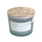 Sand + Paws Scented Candle -California Beach House –Luxurious Air Freshening Jar Candles Neutralize pet Odors and Enhance Home décor – 100% Cotton Lead-Free Wicks - 12oz