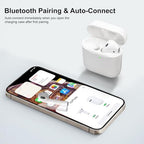 Wireless Charging Case Compatible with AirPod 2 1, Air Pod Charger Case Replacement for Charging Case with Bluetooth Pairing Sync Button, No Earbuds,White