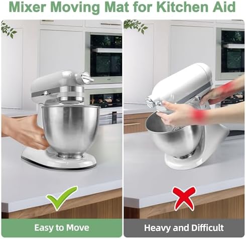 Sliding Mat Compatible with Kitchenaid Mixer 5-8 QT Stand Mixer, Convenient Appliance for Kitchen Appliances, Acrylic Mixer Slider Mat for Kitchenaid Stand Mixer Accessories Attachments