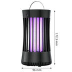 AICase Portable USB Electronic Rechargeable Mosquito Killer Lamp/Bug Zapper for Summer Trip,Outdoor Camping,Patio,Home and Garden,Mosquito Trap Indoor,Moth Trap/Bug Killer/Mosquito Killer Light(Black)