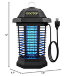 Bug Zapper Outdoor, Mosquito Zapper Outdoor, Electric Fly Zapper, Bug Zapper, Mosquito Killer, Fly Traps, 3 Prong Plug, Flying Insects Zapper Indoor Outdoor 90-130V, 4200V, ABS Plastic Outer (Black)