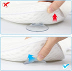 Bath Pillow for Tub, Bathtub Spa Pillow with Neck Head Back Support, Bath Cushion 5D Air Mesh Breathable Bath Pillow for Hot Tub with 6 Strong Suction Cups,Bath Tub Accessories Luxurious, White