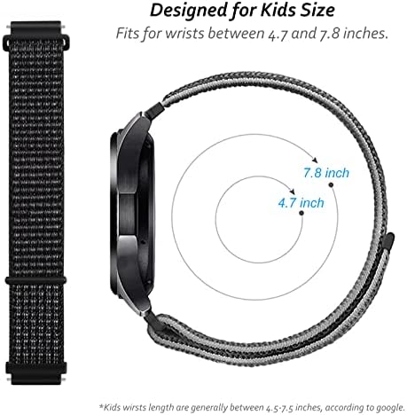 OWKEY Nylon Band Replacement Compatible with Garmin Bounce Kids Watch, Hook & Loop Design Easy for Kids to Put On & Off, Breathable & Washable