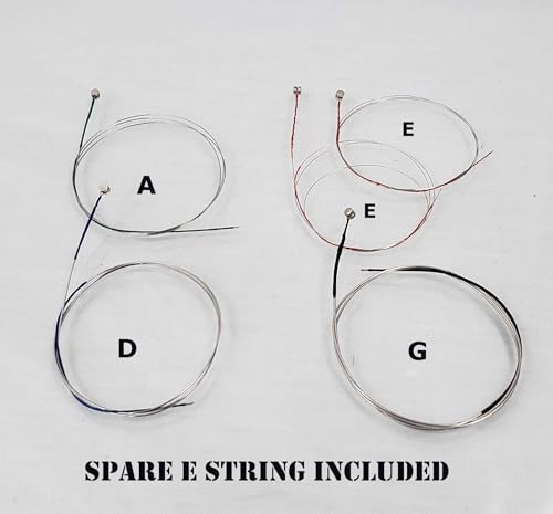Top Race 4/4 & 3/4 Violin Strings Replacement - Bronze Violin Strings Full Set (G-D-A-E) - Violin String w/Ball Ends - Long-Lasting Silver-Wound Steel Strings - Warm Tone, Flexible - For All Levels