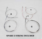 Top Race 4/4 & 3/4 Violin Strings Replacement - Bronze Violin Strings Full Set (G-D-A-E) - Violin String w/Ball Ends - Long-Lasting Silver-Wound Steel Strings - Warm Tone, Flexible - For All Levels