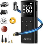 Tire Inflator Portable Air Compressor, 10000mAh Cordless Air Pump for Car Tires, 150PSI Electric Bike Tire Pump with Pressure Gauge, LED Light for Motorcycle, Bicycle, Ball, Car Accessories