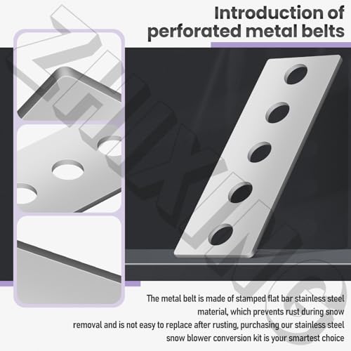100% 304 Stainless Snow Blower Impeller Modification/Rubber Ki, 3/8inch 3-Blade Universal - Modifies 2-Stage Machine Including Installation Hardware, Repeated and Use Durable in Various Conditions (3)
