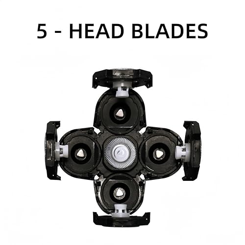 Replacement Blades 3 Pack for Head Shaver Kit, 5 Blades Shaver Replacement Heads for Head Shavers for Bald Men, 1 Cleaning Brush