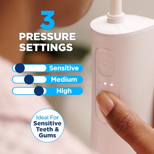 Miracle Smile | 3 Adjustable Pressure Settings | Water Flosser That Gently Cleans and Flosses in 10 Seconds