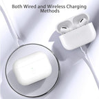 JKV Replacement for AirPods Pro 1st & 2nd Gen Wireless Charging Case, Only Compatible with Air Pod Pro 1 2 Generation Charger Case with Blue Tooth Pairing Sync Button, with Sleep Function, no Airpod
