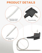 Air Temperature Thermometer Probe Replacement for Ninja DZ550 Foodi Smart XL 6-in-1 Dual Temp Probe Indoor Grill & Air Fryer Accessories