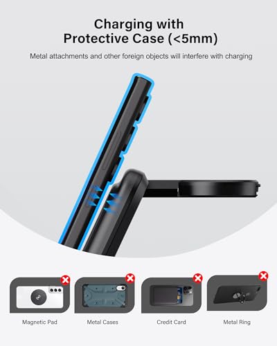 SwanScout Charging Station for Samsung S24 Ultra, SwanScout 703S, Wireless Charger for Samsung S24+/S24/S23 Ultra/S23/S22/Note 20, Galaxy Watch 6/6 Classic/5/4, Galaxy Buds 2 Pro/Pro (for Travel)