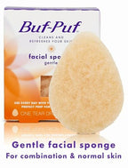 Buf-Puf Gentle Facial Sponge, Dermatologist Developed, Removes Deep Down Dirt & Makeup That Causes Breakouts and Blackheads, Reusable, Exfoliating, 3 Count