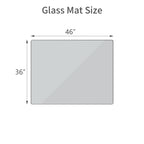 Tempered Glass Floor Mat for Office Chair, 36" x 46" Heavy Duty Hard Office Chair Mat, for Carpeted or Hard Floor, with 4 Anti-Slip Pads, Transparent
