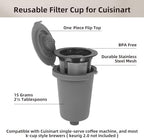 2PCS Reusable Filter Cup for Cuisinart Coffee Maker Filter, Replacement Parts for Cuisinart SS-RFC Home Barista Single Serve Coffee Maker