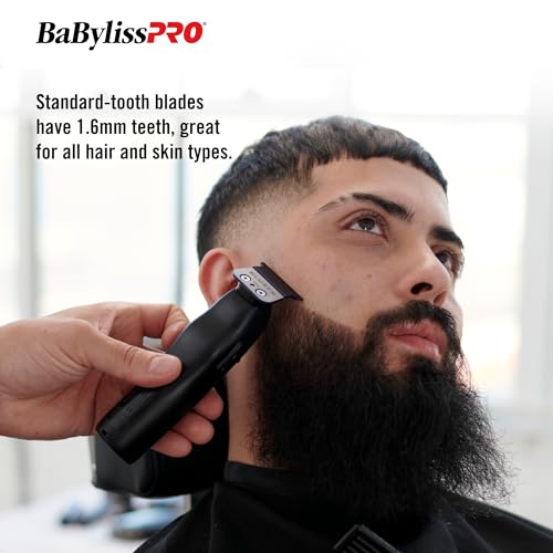 BaBylissPRO Replacement Blades, Standard and Fine-Tooth T-Blades for Outlining Hair Trimmers (FX787, FX799) and LoPROFX Trimmers (FX726, FX729)