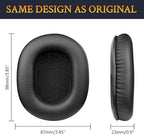 SOULWIT Earpads Replacement for Sony MDR-7506 MDR-V6 MDR-V7 MDR-CD900ST Monitor Headphones, Ear Pads Cushions with Softer High-Density Foam - 7506 PL Black