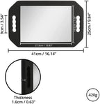 Handle Mirror – Large Hand Mirror with Double Handle - Rectangular Hand Held Mirror with Handle - Lightweight Hair Salon Equipment Hairstylist and Barber Accessories (1Pcs Rectangle)