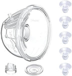 Full Set Milk Collector Cup Compatible with Only Momcozy S12 Pro/S9 Pro Wearable Breast Pump,Duckbill Valve Updated with Free Rotation,Extra 5pcs Flange Inserts,NOT for S9/S12,Replacement Parts,24mm