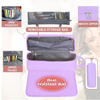 Hair Tools Travel Bag with Heat Resistant Mat Hair Styling Accessories Storage Case for Hair Dryer Flat Iron Straightener Curling Iron Haircare Accessories Travel Essentials for Women