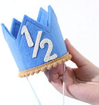 Half Birthday Crown - Crown Hat for Baby Girls/Boys
