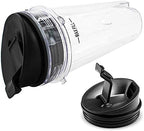 Anbige Replacement Parts for Ninja Blender, 16oz Cup with Lid Compatible with Ninja BL770 BL660 BL810 QB3000 All Pro 4 Tab Blenders (2 cups + 2 sip&seal lids)