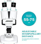 Aomekie® Microscope for Kids Students 20X 40X with 10Pcs Slides Insect Specimen Stereo Microscope for Kids with WF eyepieces LED Light Source Portable Stereoscope