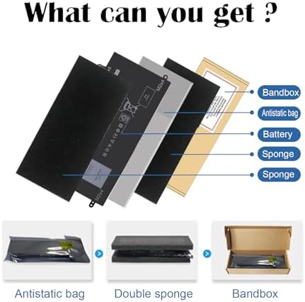 J0PGR Laptop Battery Replacement for Dell Latitude 12 5285 E5285 5290 2-in-1 Series T17G T17G001 T17G002 Tablet Notebook 1WND8 0J0PGR JOPGR 0RDYCT RDYCT X16TW NOT (MB991LL MC375LL MD314 MC724LL)