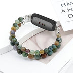 C&L Accessories Bracelets Compatible with Fitbit Inspire 3 Bands for Women Beaded Wristband Adjustable Gemstone Replacement Straps
