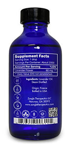 Pure Lavender Essential Oil by Zongle – 100% Pure Natural, Therapeutic & Food Grade for Diffuser, Skin, Body, Massage, Hair, Sleep, Tea, Ingesting, Drinks – 4 OZ