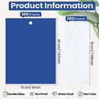100 Pcs Double Sided Sticky Traps for Flying Plant Insect Like White Flies Aphids 6 x 8 Inch Sticky Gnat Traps Killer Fruit Fly Traps for Indoor Outdoor Including Twist Ties, Blue