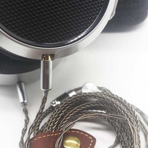 Youkamoo 4.4mm Cable Compatible for Hifiman HE4XX, HE-400i Headphones 8 Core Braided Silver Plated Replacement Audio Upgrade Cable (4.4mm to Dual 3.5mm Male Version)