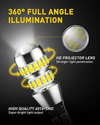 AUXITO 912 921 LED Bulbs for Backup Reverse Light Bulbs, 42-SMD 400% Brighter, 6000K White, Non-polarity 906 W16W T15 921 LED Bulb Direct Back Up Parking Light Replacement Lamp, Pack of 2