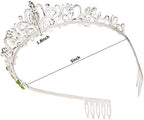 COCIDE Green Tiara and Crowns for Women Crystal Headband Princess Rhinestone with Combs Bride Hairpiece Bridal Wedding Prom Birthday Party Hair Accessories Jewelry for Women and Girls