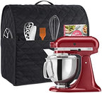 Stand Mixer Cover compatible with Kitchenaid Mixer, Fits All Tilt Head & Bowl Lift Models with 3 Organizer Bag for Accessories. (Black, For Bowl Lift 5-8 Quart)