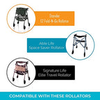 Stander Replacement 6-inch Walker Wheels, 6-Inch Rollator Replacement Wheels for Adults, Seniors, and Elderly, Compatible with the EZ Fold-N-Go Walker and the Able Life Space Saver Walker, Set of 2