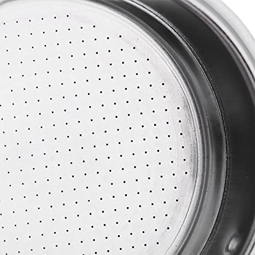 Stainless Steel Coffee Filter, Double Cup Coffee 51mm Porous Filter Basket Reusable Double Layer Pressurized Espresso Maker Accessories for Breville Portafilter