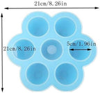 2 Pack Silicone Egg Bites Mold Accessories-Fits Instant Pot 5,6,8 qt Pressure Cooker Baby Food Freezer Tray with Lid, Pink/blue
