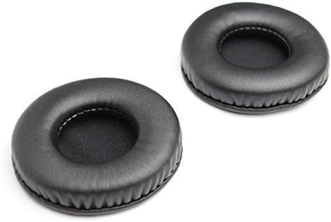 Replacement Earpads Leather Ear Cushions Spare Ear Pads Kit fit for Most Headphone Models: AKG,HifiMan,ATH,Philips,Fostex,Sony,Beats by Dr. Dre and More,Universal Diameter 75MM(1Pair Black)