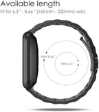 FINTIE Metal Band Compatible with Fitbit Versa 2 1 and Lite Edition, Solid Stainless Steel Strap Replacement Wristband Business Bracelet
